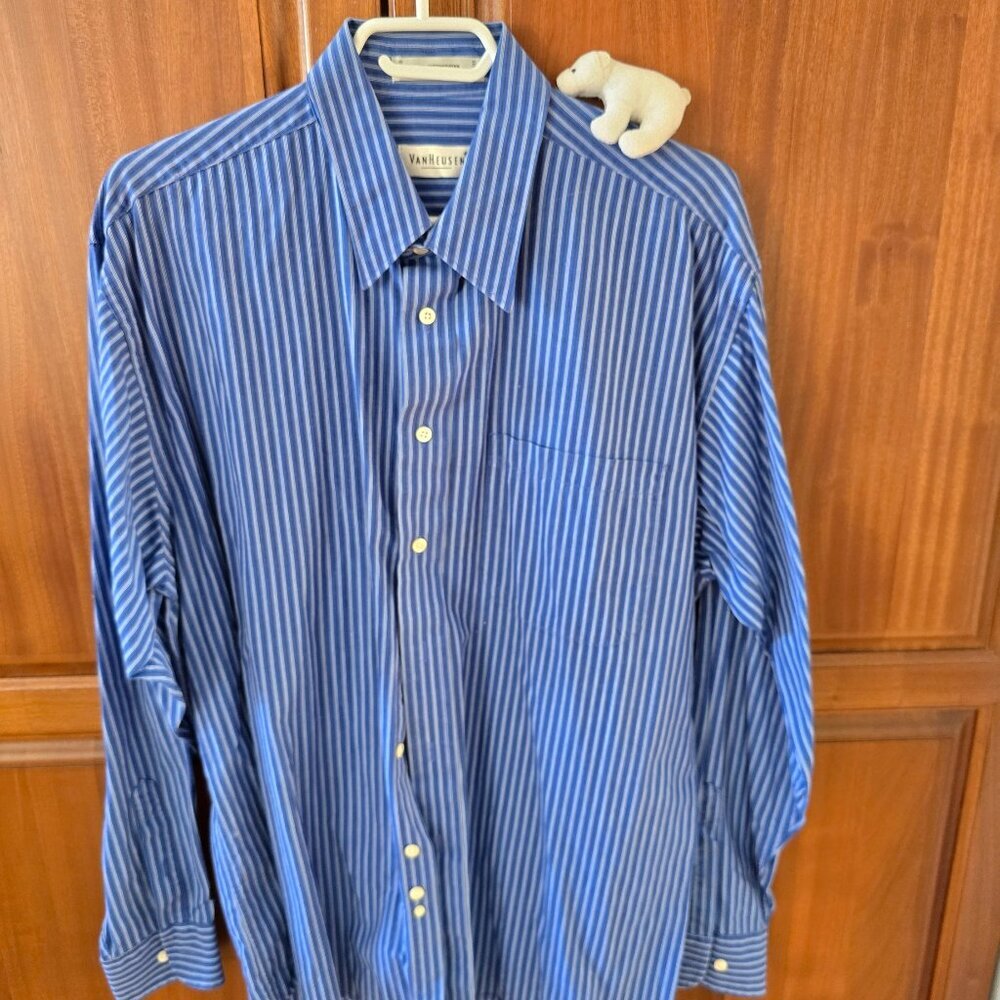 VanHeusen blue pin shirt long sleeve